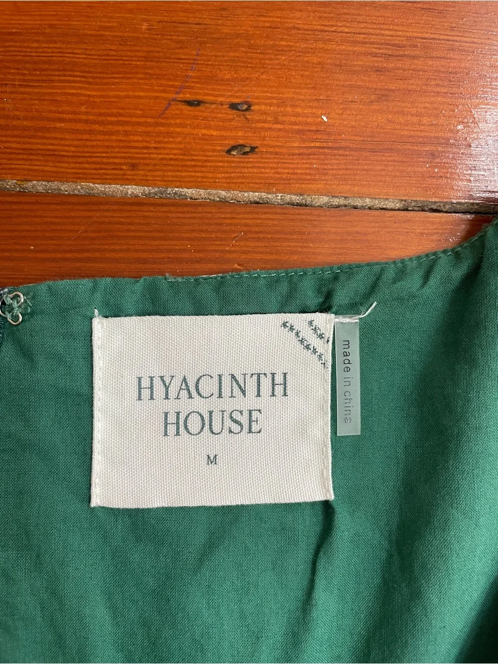 Tuckernuck Hyacinth House Green Floral Clemons Cotton Peplum Top Sz M 💛🎀
